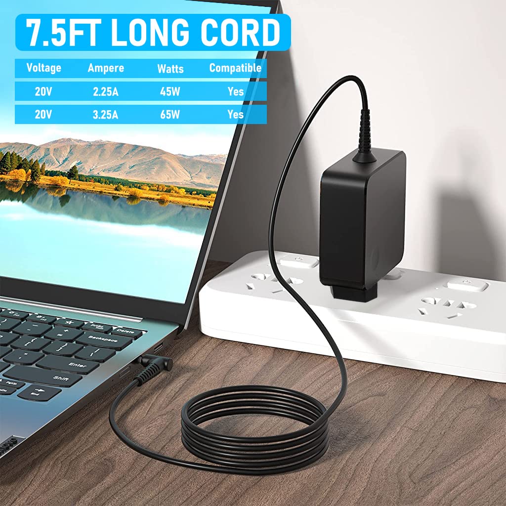 ZORBES 65W Laptop Charger for IdeaPad 65W 45W AC Adapter for Lenovo Laptop Series 1.8m Charging Cable Safe Charging ZORBES 65W Laptop Charger for IdeaPad 65W 45W AC Adapter for Lenovo Laptop Series 1.8m Charging Cable Safe Charging